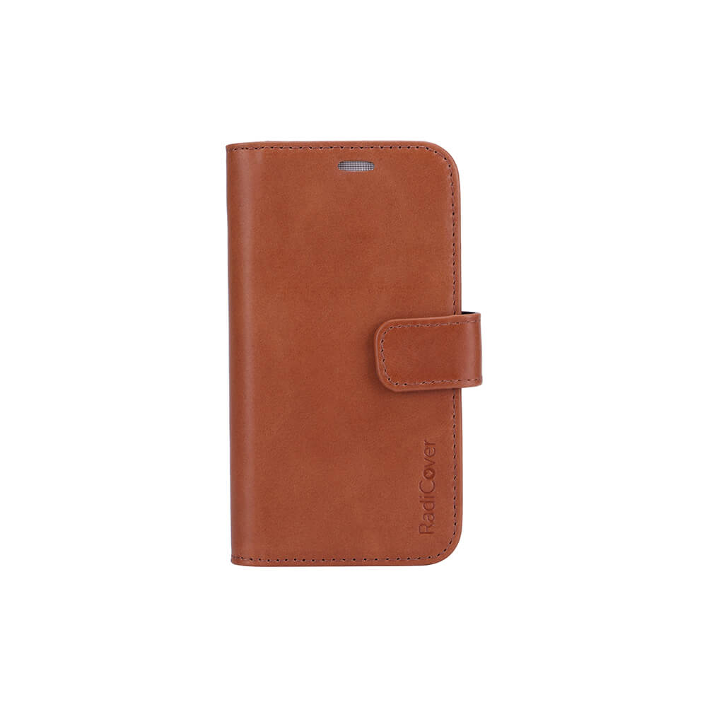 Lompakko iPhone 12 Mini Säteilysuojattu 2in1 RFID Ruskea