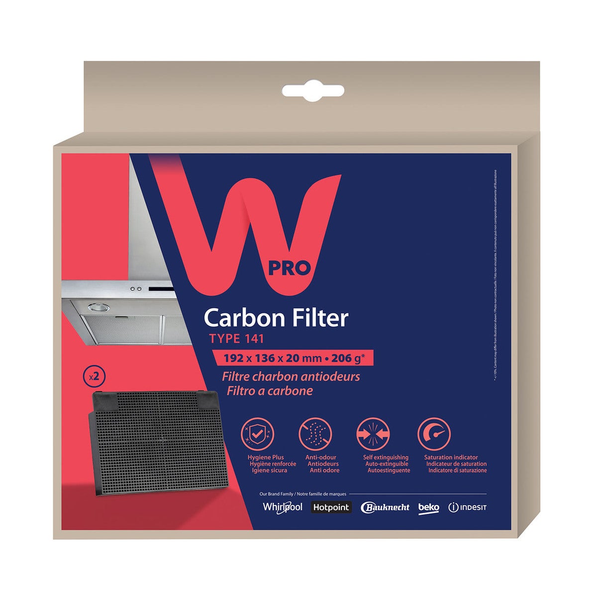 Kulfilter til Køkkenemhætte CHF141/1