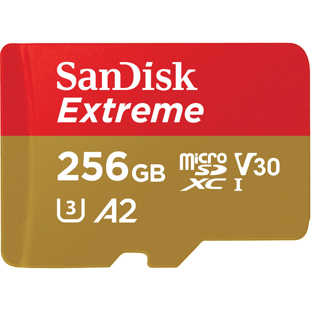 MicroSDXC Extreme 256GB Adapter 190MB/s A2 C10 V30