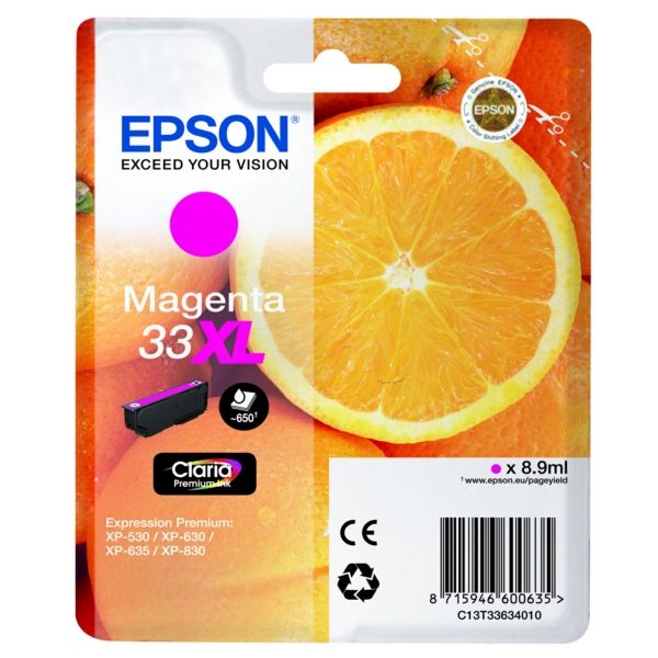 EPSON Ink C13T33634012 33XL Magenta Oranges