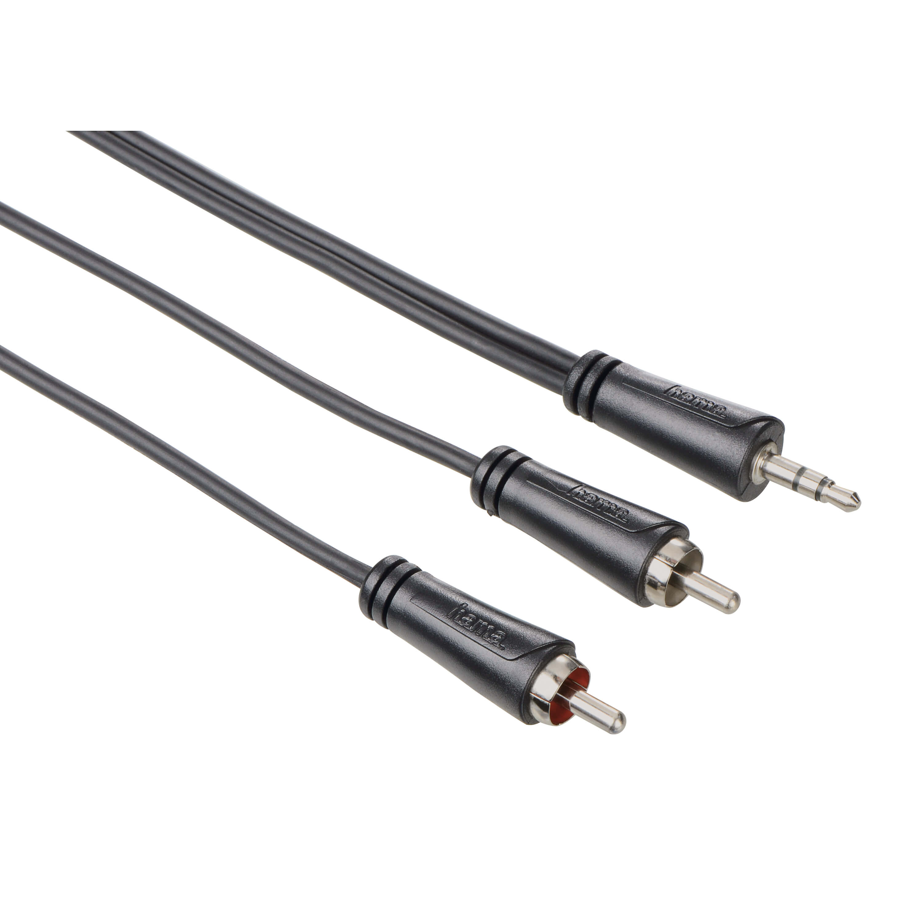 HAMA Audio Cable, 3.5 mm jack plug - 2 RCA plugs, stereo, 5.0 m