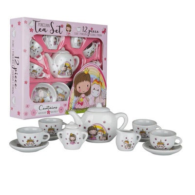 Classic Porcelain Tea Set 12 Pcs Pink