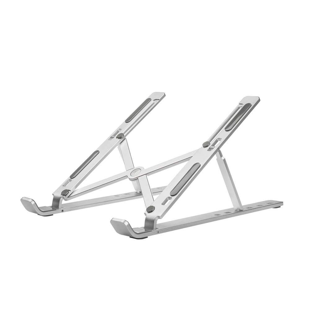 Foldable Laptop Stand X shaped Aluminium Silver