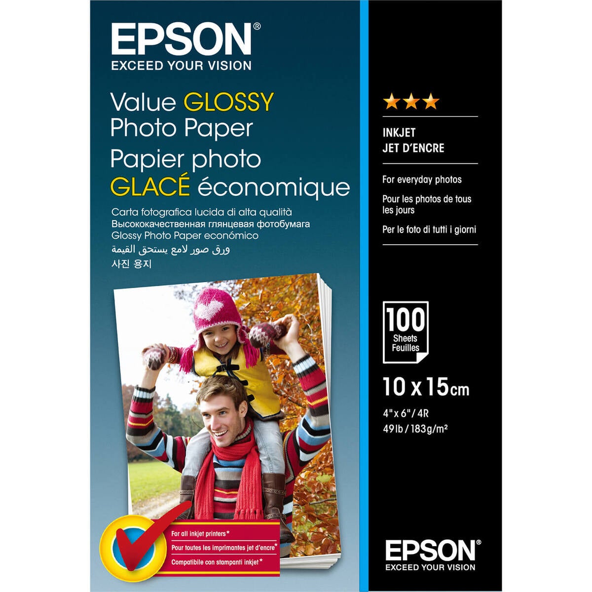 Value Glossy Photo Paper 10x15cm - 100 Sheets