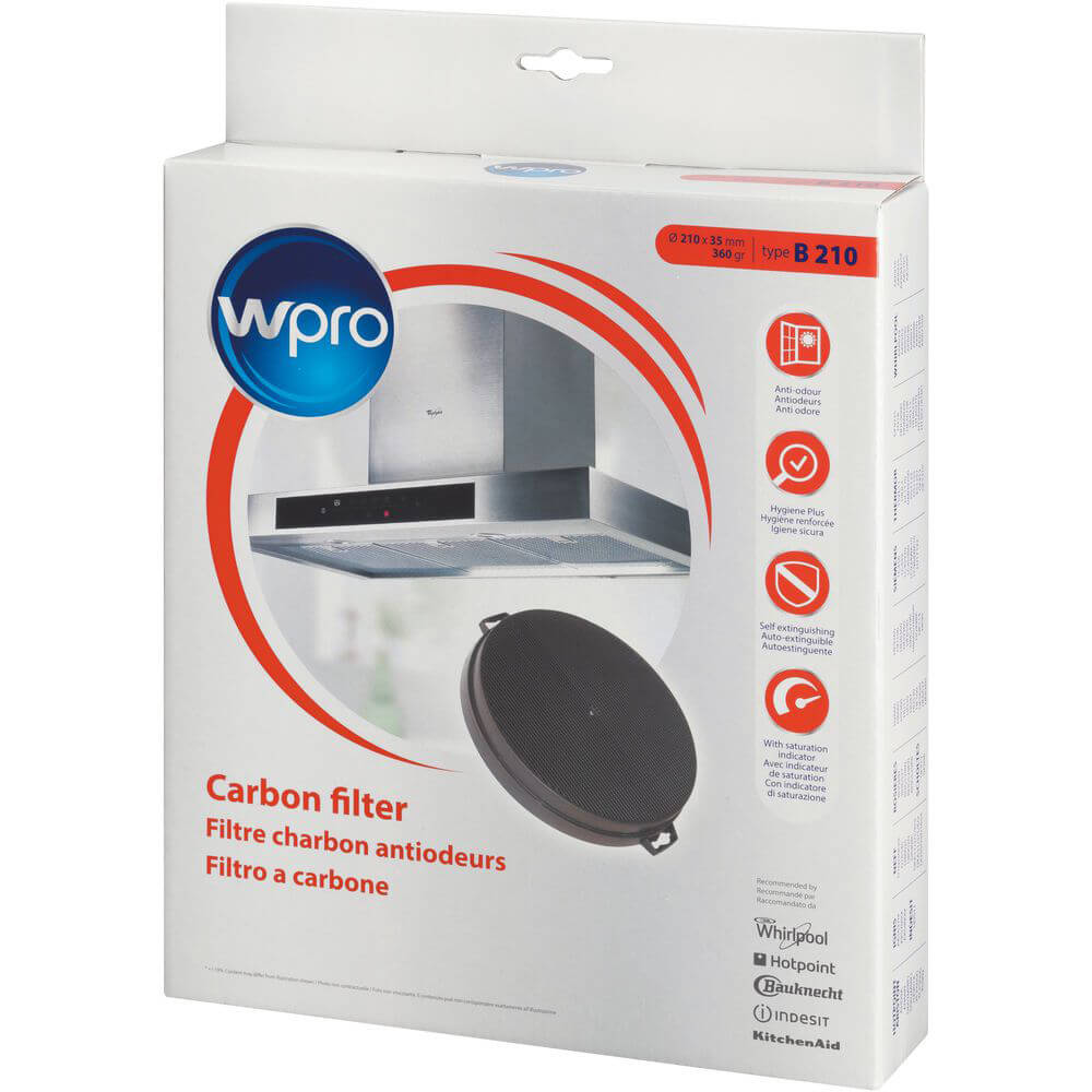 WPRO Kolfilter för Köksfläkt CHF210/1