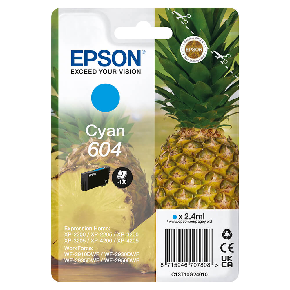 Ink C13T10G24010 604 Cyan, Pineapple