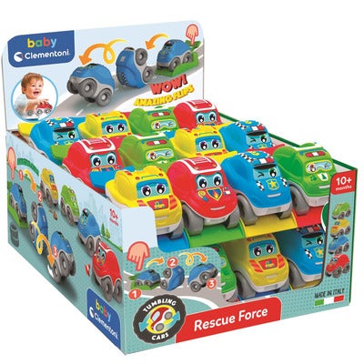 Tumbling Cars: Rescue Force + Display (100% Recycled)