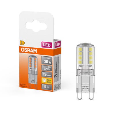 Belysning LED Pin 2,6W 827 Clear G9