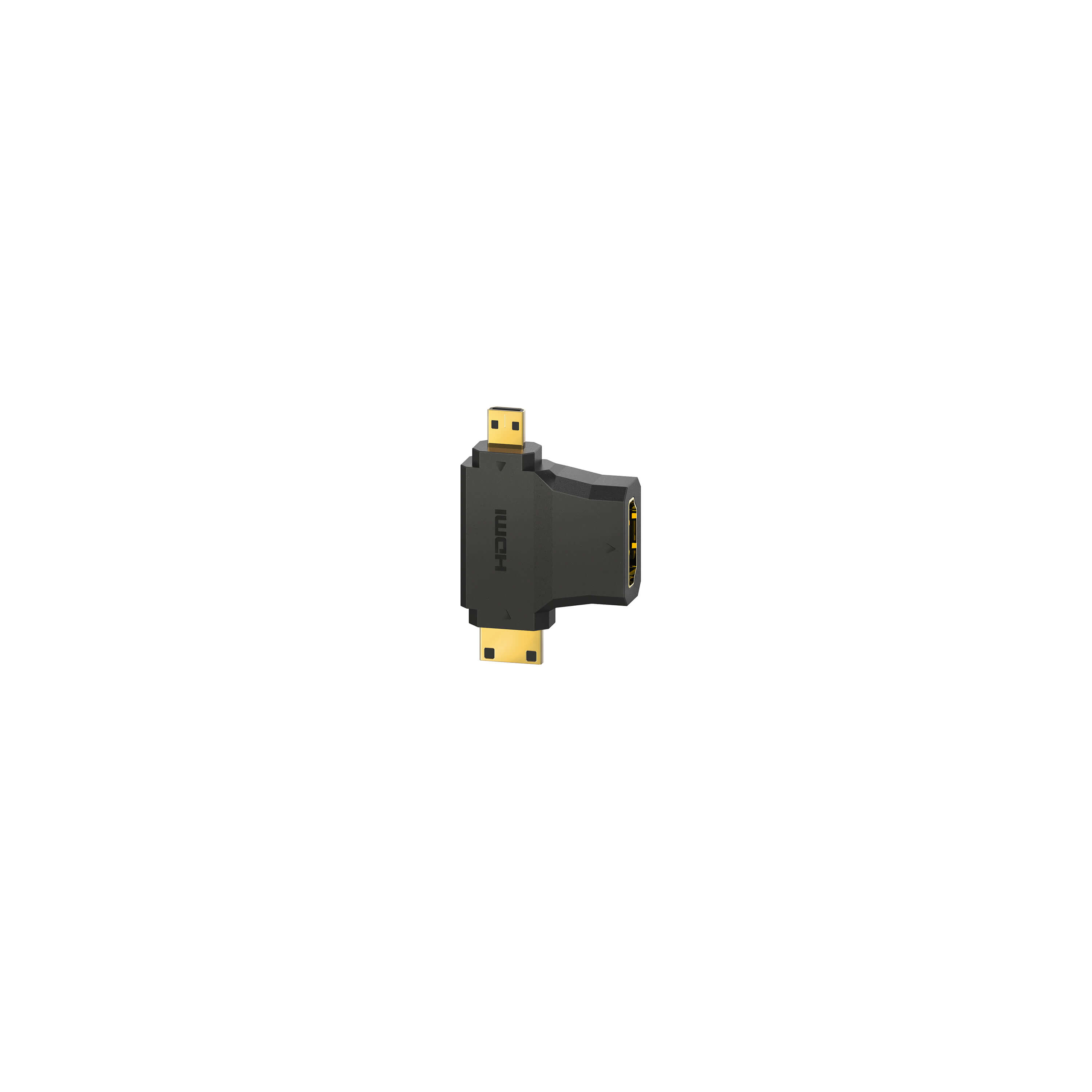 HAMA Adapter HDMI -HDMI Mini and HDMI Micro Gold Black