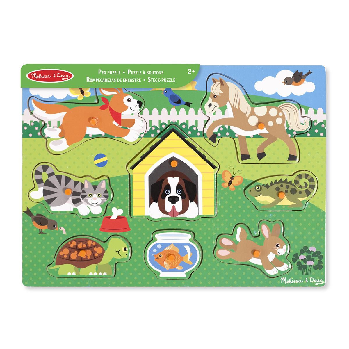 Wooden Peg Puzzle Pets