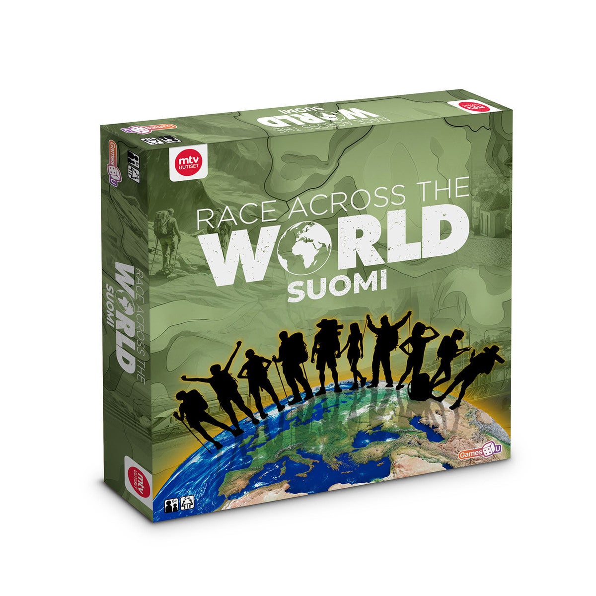 Lautapeli Race Across the World Suomi