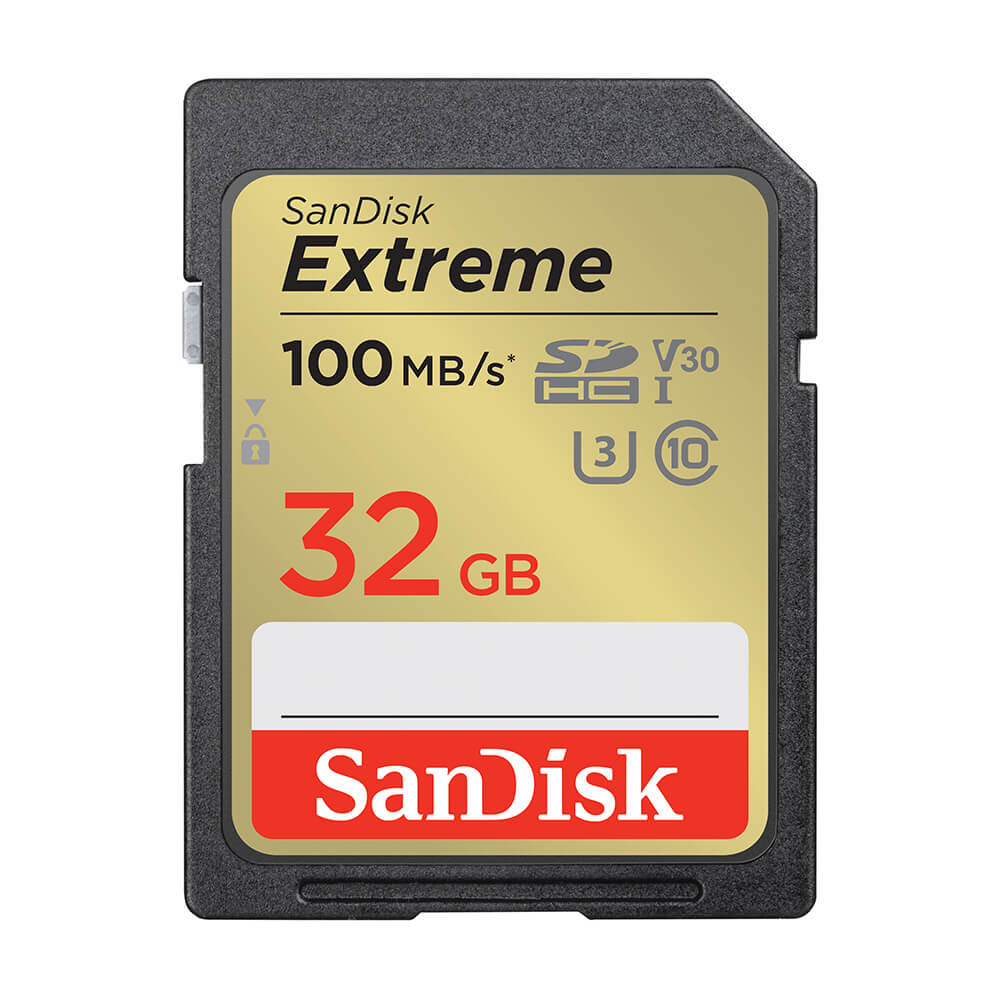 SDHC Extreme 32GB 100MB/s UHS-I C10 V30 U3 