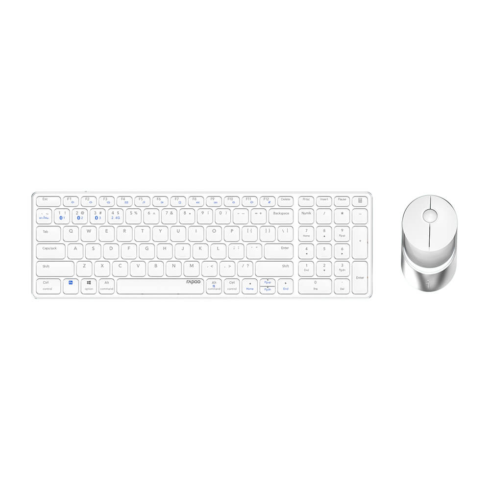 Keyboard/Mice Set 9750M Multi-Mode Wireless White