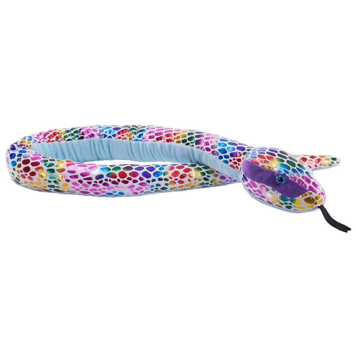 Plush Toy Snakes 137 cm Foil Dotted Rainbow
