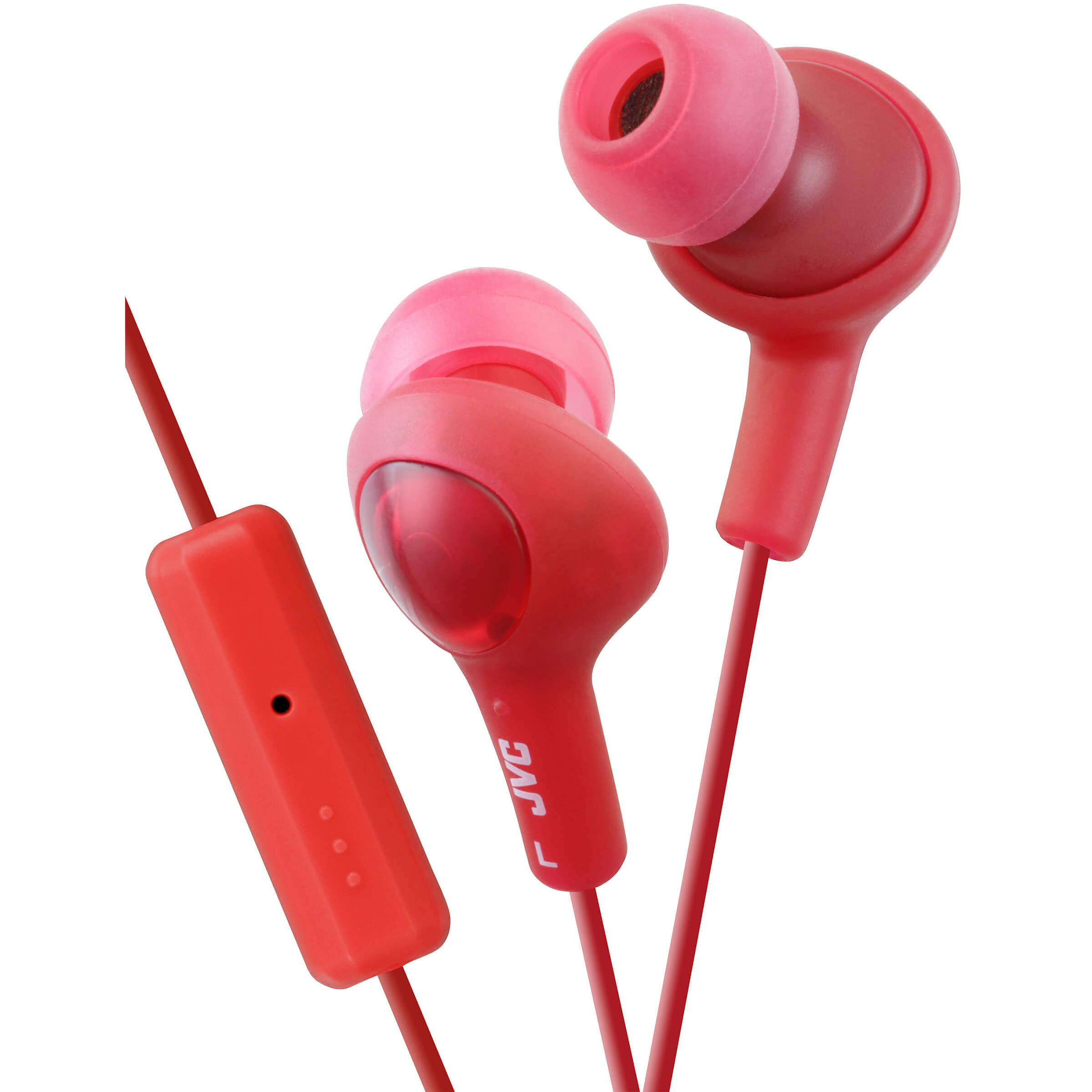 JVC Headphone FR6 Gumy Plus Mic Red