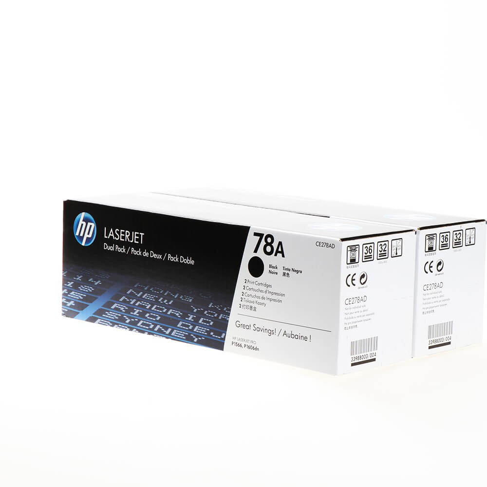 Toner CE278AD 78A Svart 2-pack