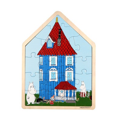 Palapeli 19 Pcs Wooden Framed Puzzle House