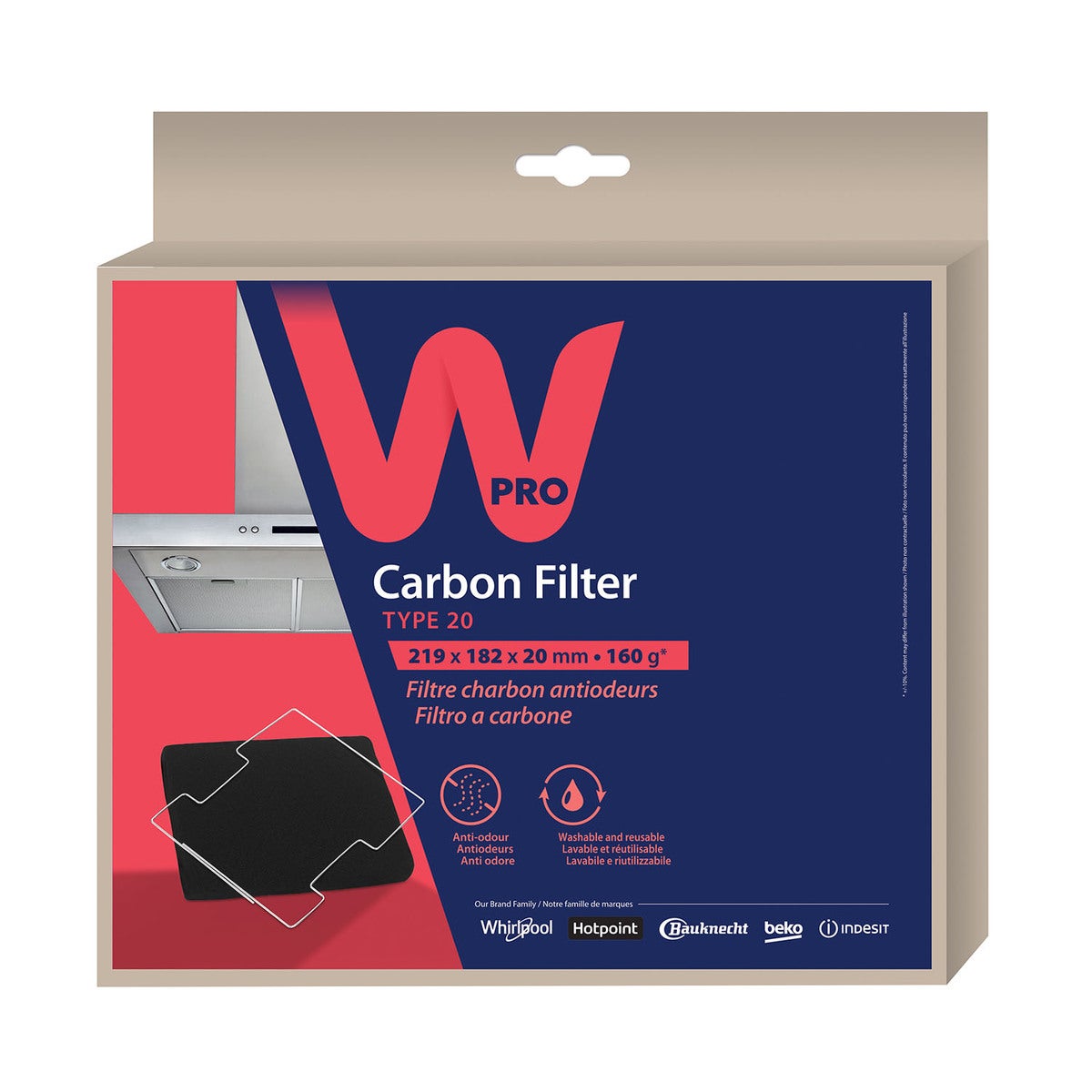 Kulfilter til Køkkenemhætte CFW020/1