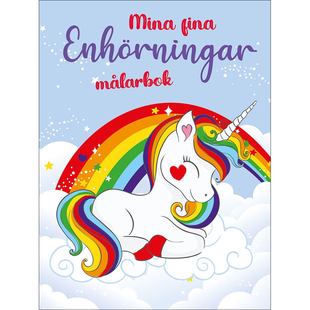 Målarbok: Mina fina enhörningar