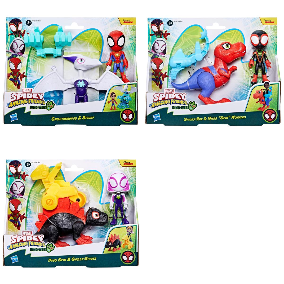 Spidey And His Amazing Friends Dino Webs Figure & Dino (Lajiteltu)