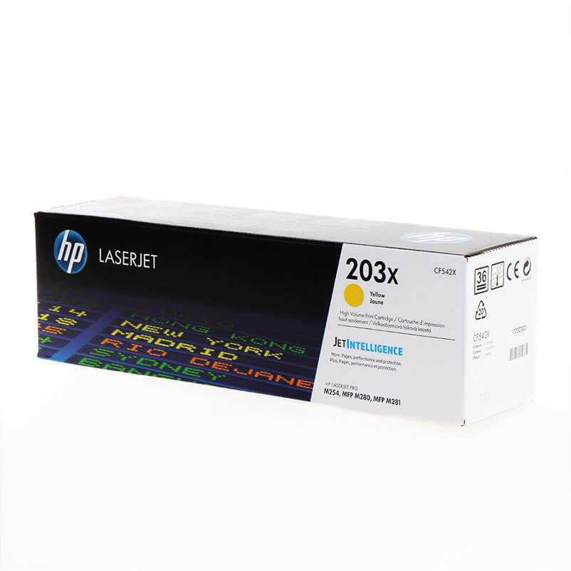 Toner CF542X 203X Keltainen