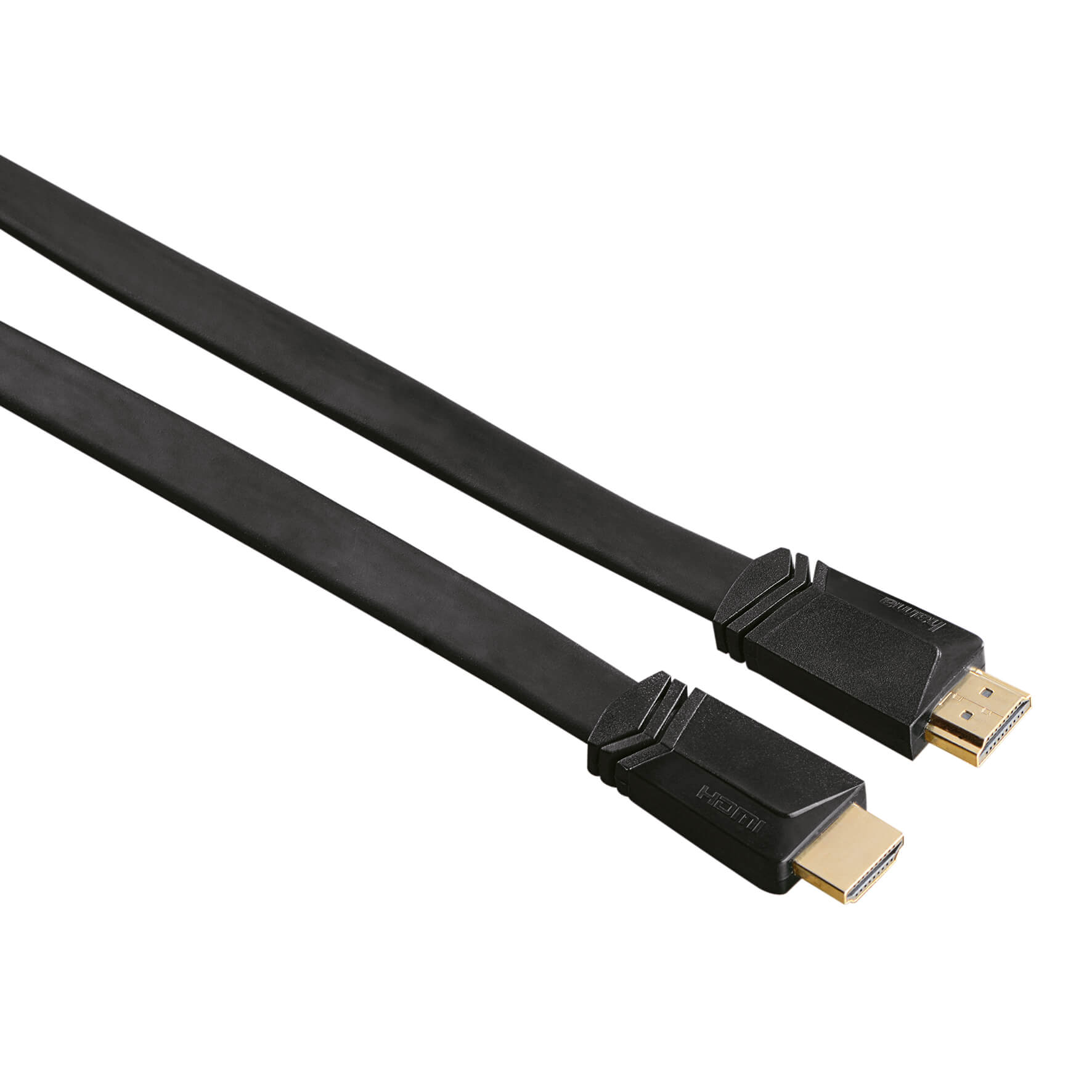 High Speed HDMI™ Cable, plug - plug, flat, Ethernet, 3.0 m