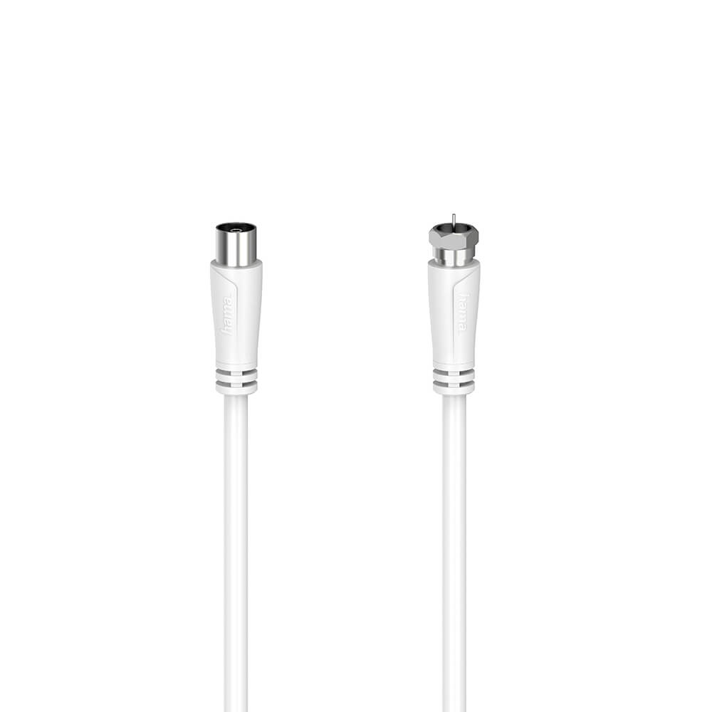 HAMA Antenna Cable SAT 90dB F-Coax White 1.5m