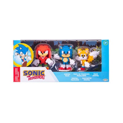 SONIC 2.5in Figure 3-pk Sonic  Superstars Pixel Team