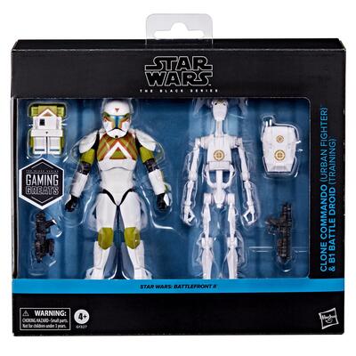 The Black Series 6 Inch Figure Clone Commando & B1 Battle Droid 