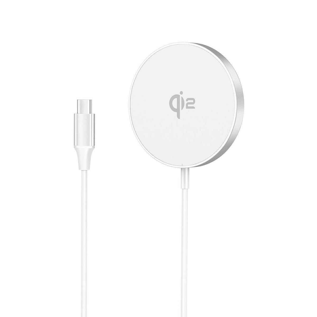 Wireless Charger Qi2 Fast Charging 15W Silver/Aluminum