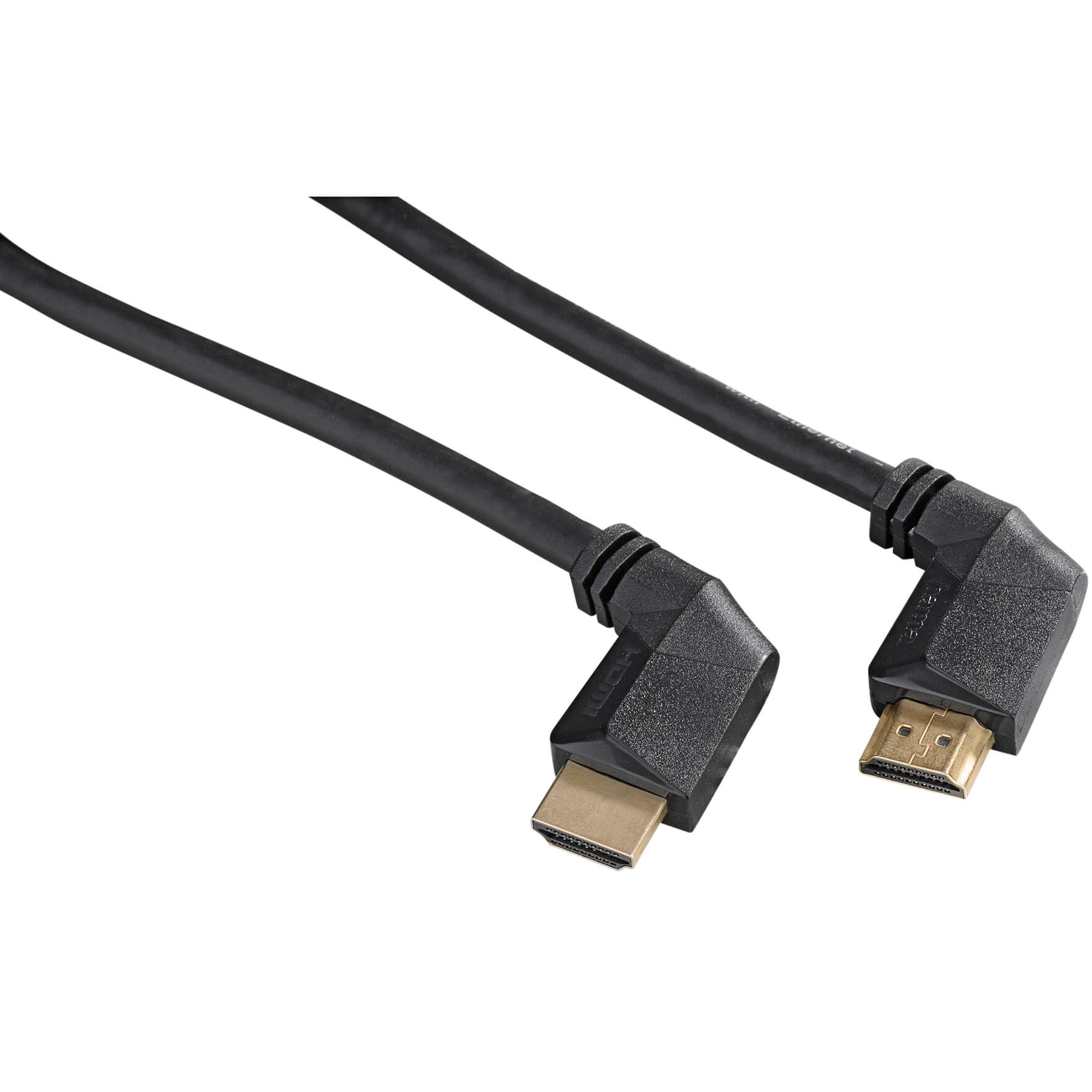 HAMA Johto HDMI Ethernet Kulmassa 1.5m Kulta/Musta