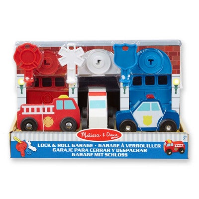 Puulelut Wooden Rescue Vehicles and Garage Keys and Cars