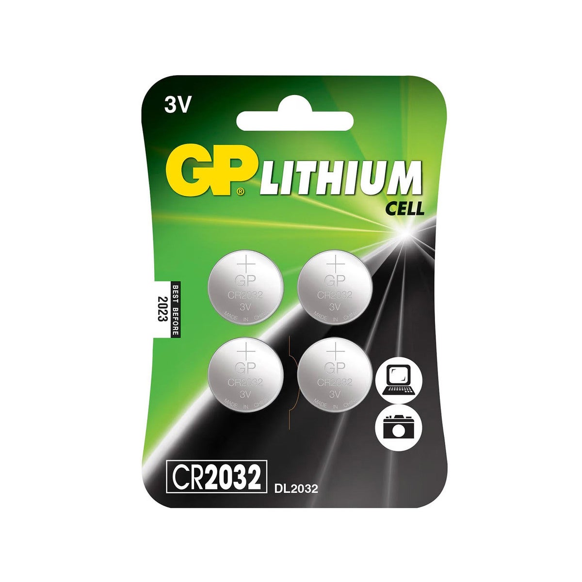 Coin Cell Lithium CR2032 4-Pack