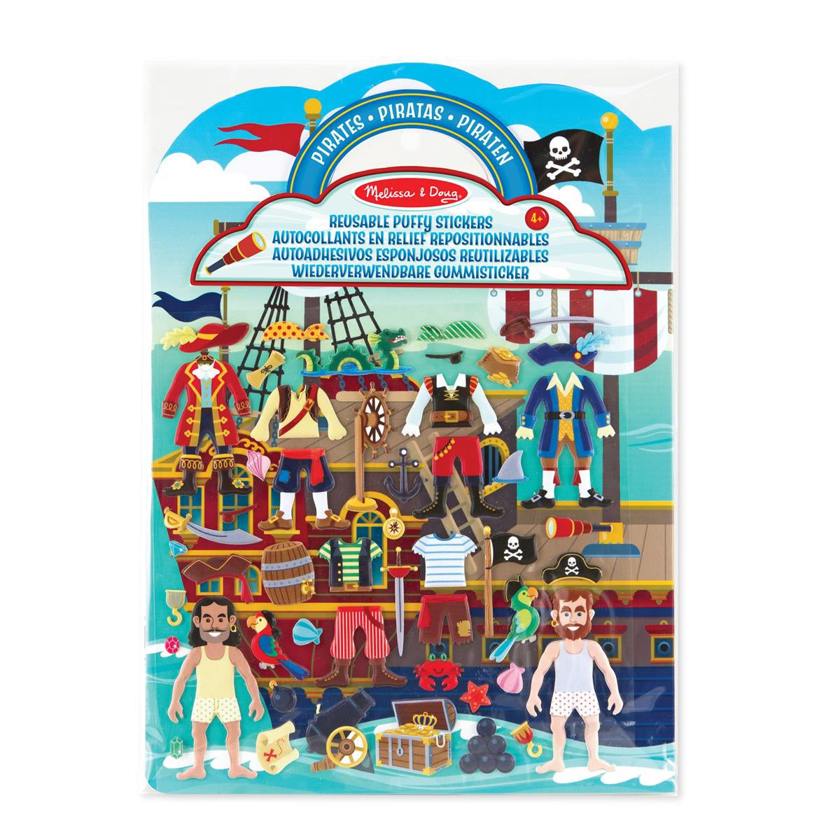 Reusable Puffy Stickers Playset Pirate