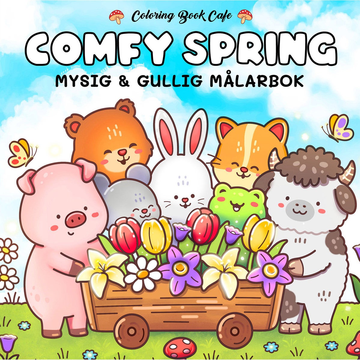 Målarbok: Cozy Comfy Spring