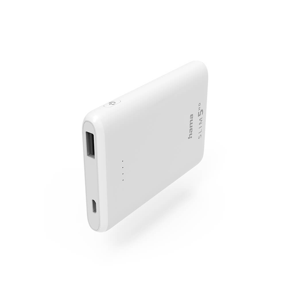 Powerbank Slim 5000mAh White