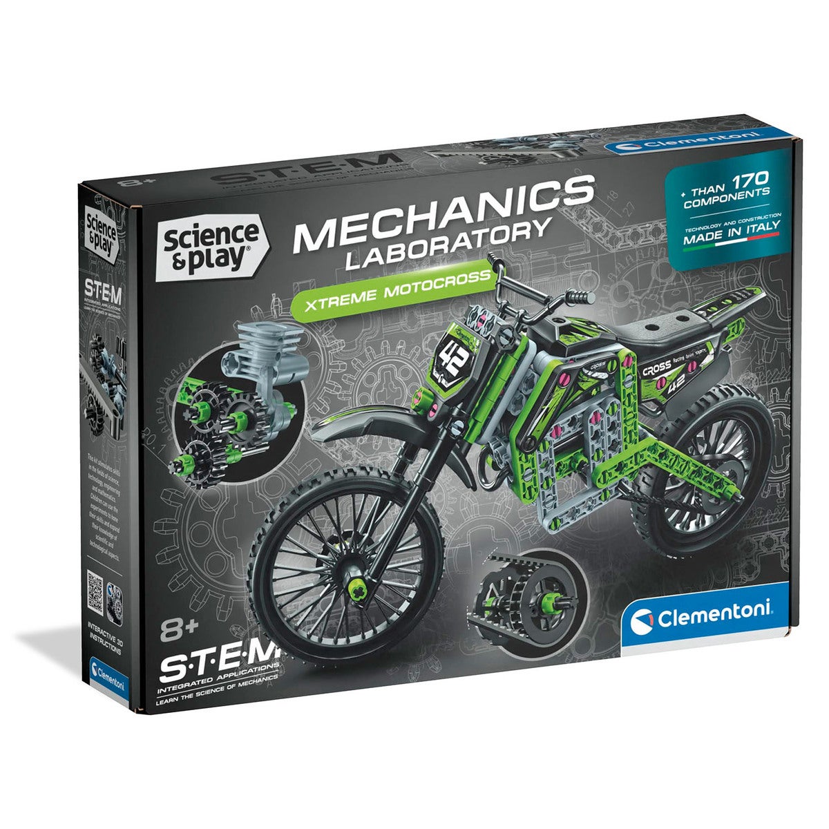 CLEMENTONI Science and Play Mechanics Xtreme Motocross