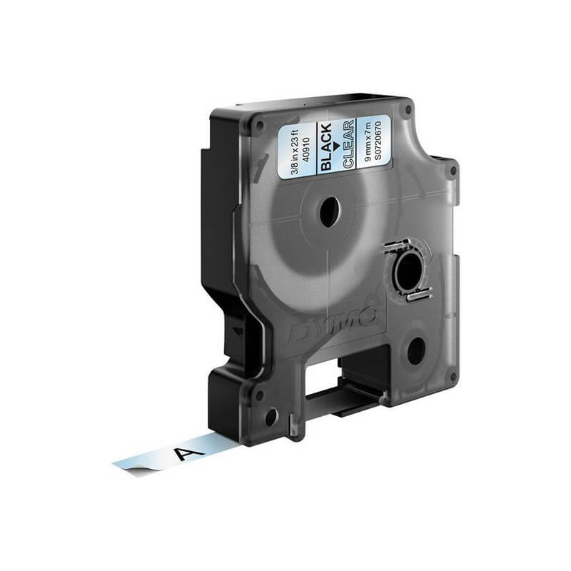 DYMO Ribbon S0720670 40910 9mm Black on Clear