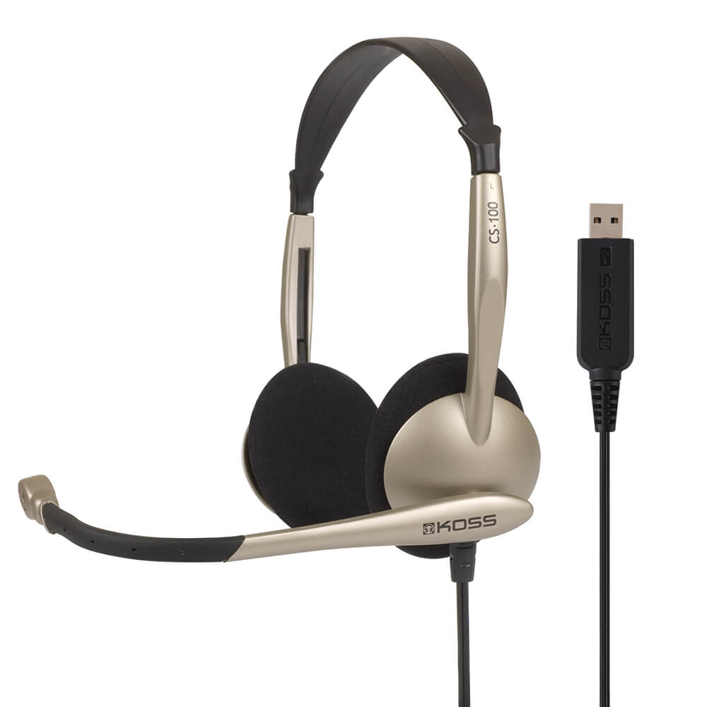 KOSS Multimedia Headset CS 100 Guld Sort Mic