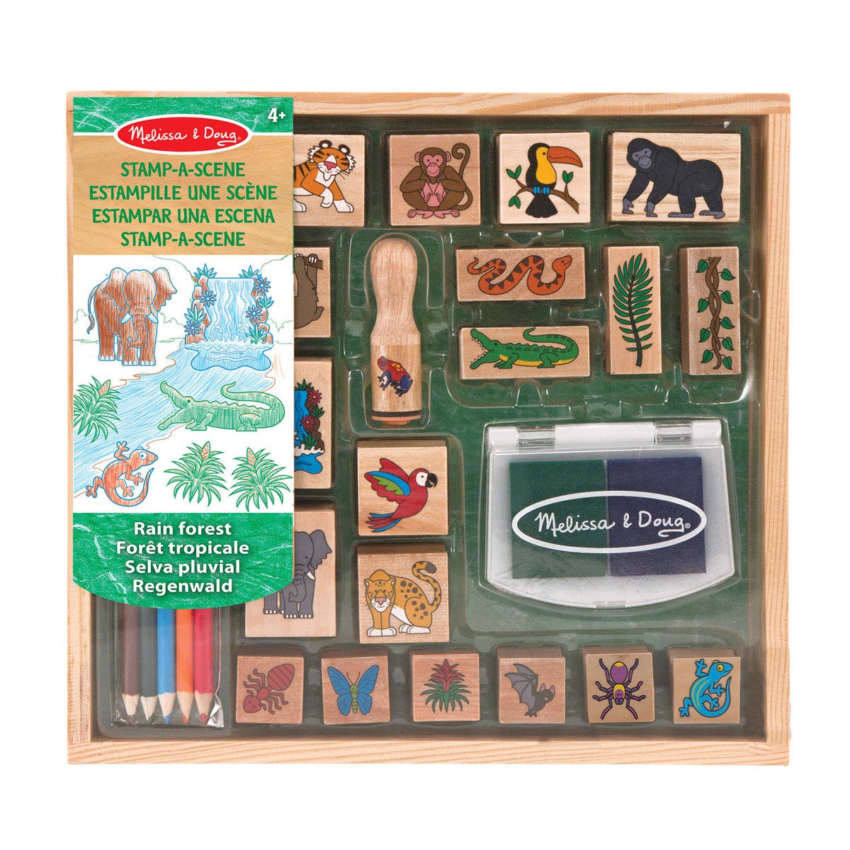 Wooden Stamp-A-Scene Rain Forest
