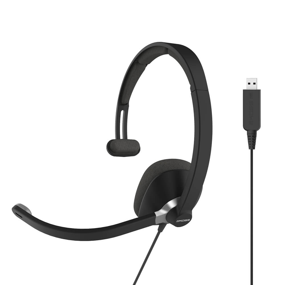 KOSS Headset CS295 Mono On-Ear Mic USB Black