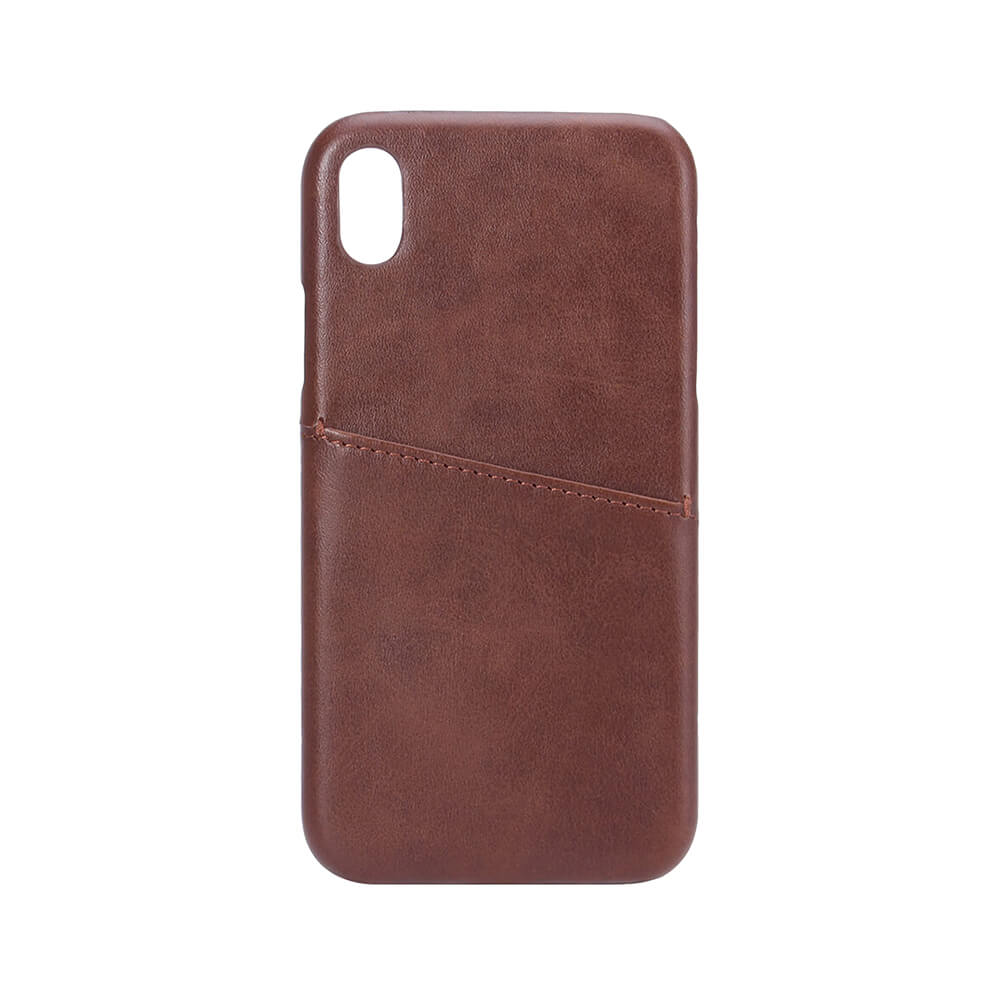 ONSALA Suojakuori Ruskea korttipaikalla iPhone XR  