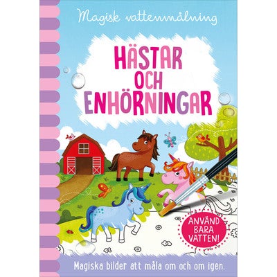 Magisk vattenmålning: Hästar och enhörningar