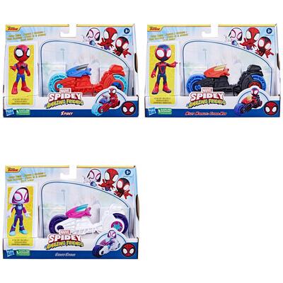 Spidey And His Amazing Friends 4 Inch Figure And Motorcycle (Lajiteltu)