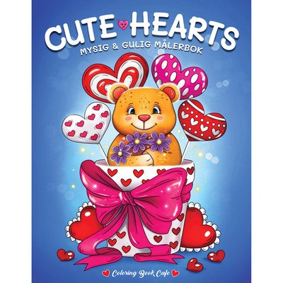 Målarbok: Cozy Cute Hearts