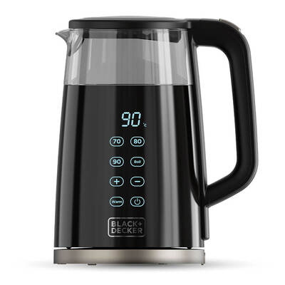 BLACK+DECKER Kettle  Glass Black 1,7L 