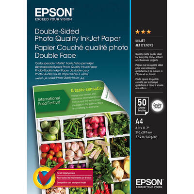 A4 Double-Sided Photo Quality Inkjet Paper - A4 - 50 Sheets