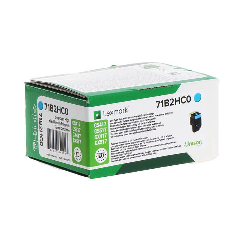 Toner 71B2HC0 Cyan Suuri Kapasiteetti, Return
