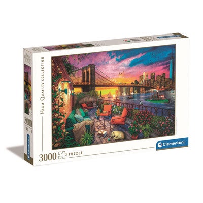 Puslespill 3000 Pcs High Quality Collection Manhattan Balcony Sunset