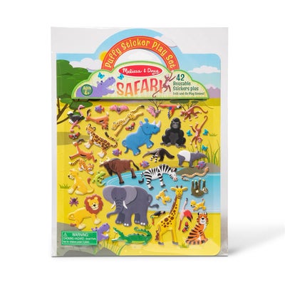 Reusable Puffy Stickers Playset Safari